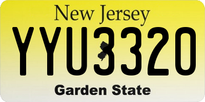 NJ license plate YYU3320