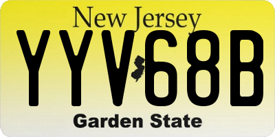 NJ license plate YYV68B