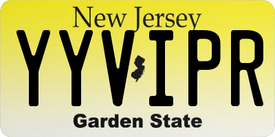 NJ license plate YYVIPR