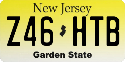 NJ license plate Z46HTB