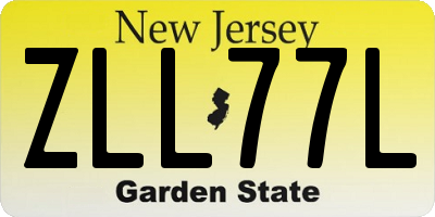 NJ license plate ZLL77L
