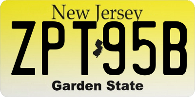 NJ license plate ZPT95B