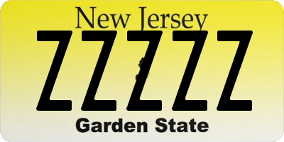 NJ license plate ZZZZZ