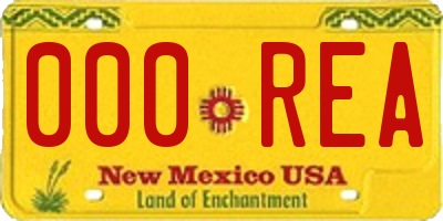 NM license plate 000REA