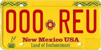 NM license plate 000REU