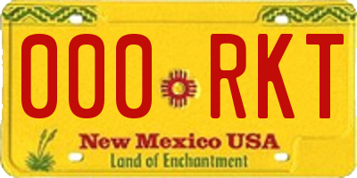 NM license plate 000RKT
