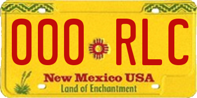 NM license plate 000RLC
