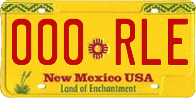 NM license plate 000RLE