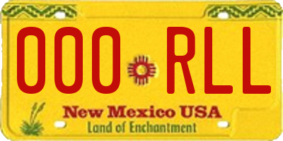 NM license plate 000RLL
