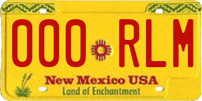 NM license plate 000RLM