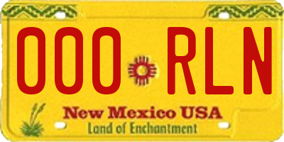 NM license plate 000RLN