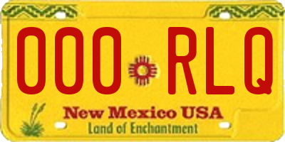NM license plate 000RLQ