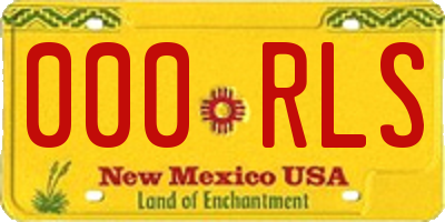 NM license plate 000RLS