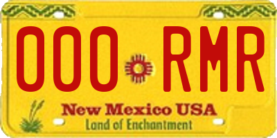 NM license plate 000RMR
