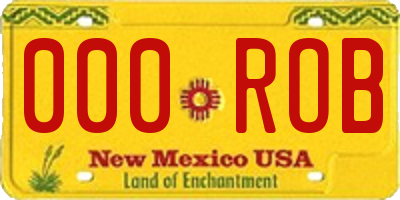 NM license plate 000ROB