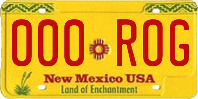 NM license plate 000ROG