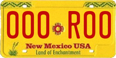 NM license plate 000ROO