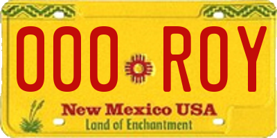 NM license plate 000ROY