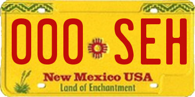 NM license plate 000SEH