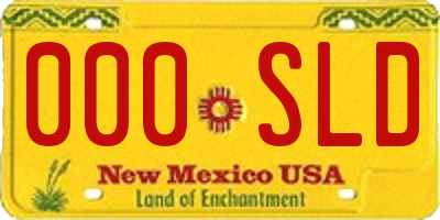 NM license plate 000SLD