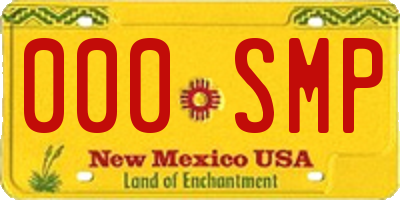 NM license plate 000SMP