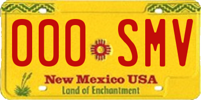 NM license plate 000SMV