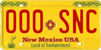 NM license plate 000SNC