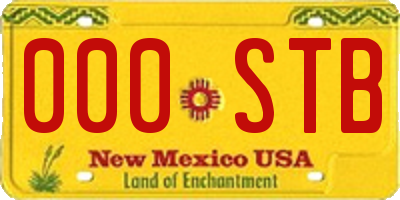 NM license plate 000STB