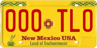 NM license plate 000TLO