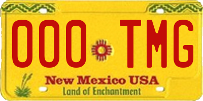 NM license plate 000TMG