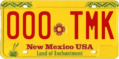 NM license plate 000TMK
