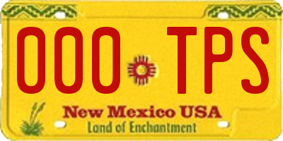 NM license plate 000TPS