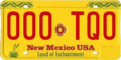 NM license plate 000TQO