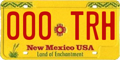 NM license plate 000TRH