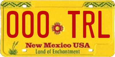NM license plate 000TRL