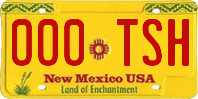NM license plate 000TSH