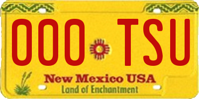 NM license plate 000TSU