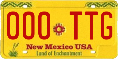 NM license plate 000TTG