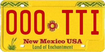 NM license plate 000TTI