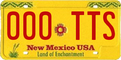 NM license plate 000TTS