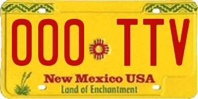 NM license plate 000TTV