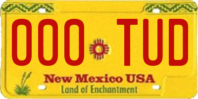 NM license plate 000TUD