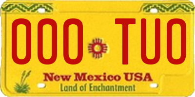 NM license plate 000TUO