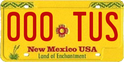 NM license plate 000TUS