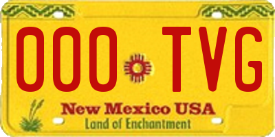 NM license plate 000TVG