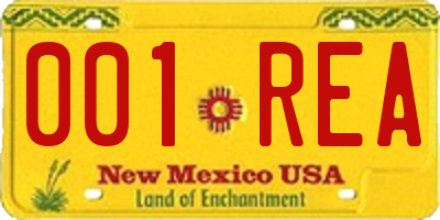 NM license plate 001REA