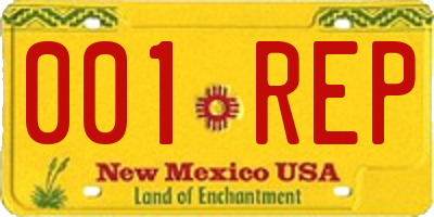 NM license plate 001REP