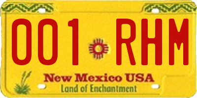 NM license plate 001RHM