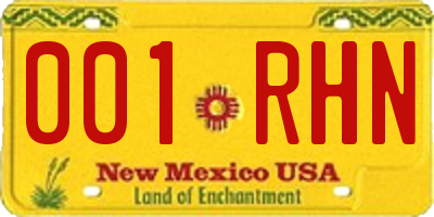 NM license plate 001RHN