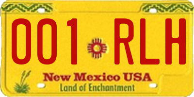 NM license plate 001RLH